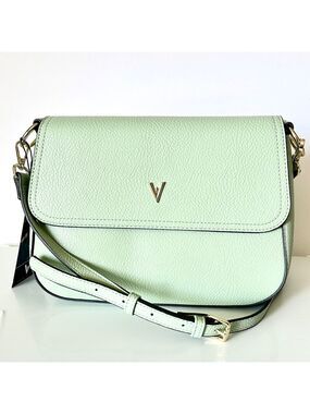 VANESSA WILLIAMS Mint Pebbled Leather Crossbody | NWT